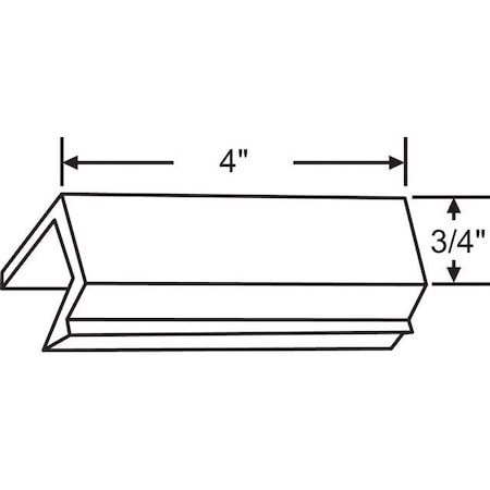 Strybuc VS-01 White Sash Stop, 4in 74-713
